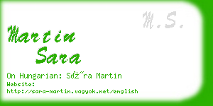 martin sara business card